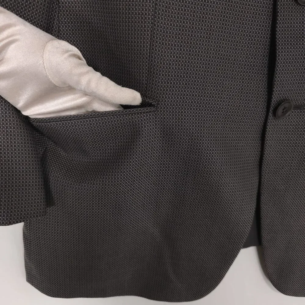 ARMANI COLLEZIONI Blazer 42R NEIMAN MARCUS‎ Sport Coat ITALY MADE Gray SILK WOOL